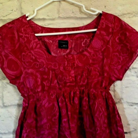 NEW Expressions Hot Pink Floral Blouse Top - Picture 4 of 6